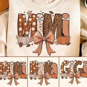 Fall Coquette Nana PNG: Pumpkin Spice Vibes (Digital Download