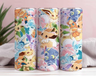 Vaso de primavera de dibujos animados: Diseño de poke de 20 oz, delgado y recto (descarga digital)