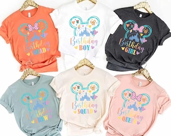 Mickey Birthday Squad Png Bundle: Family Matching Shirts (Digital Download)