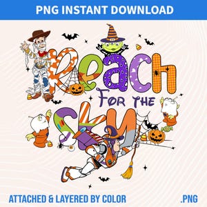 Atteignez le ciel PNG, Halloween Toy Story PNG, Vers l'infini et au-delà, Magical Kingdom, Vacances en famille, Voyage en famille, Mode Vacance