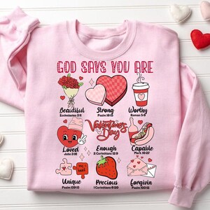 Christian Valentine PNG: God Says You Are, Valentine Doodle (Digital Download)