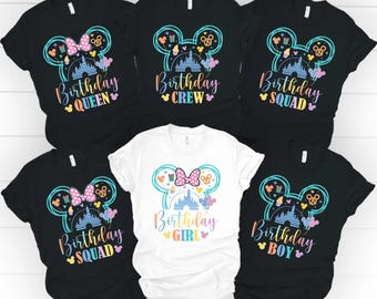 Mickey Birthday Squad Png: Family Matching Shirts (Digital Download)
