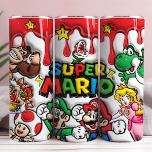 Inflated Game Cartoon Tumbler Wrap, 3d Inflated Cartoon tumbler, 3D Puffy Design Png, Inflated 3D Movie Tumbler Wrap, Digital Game Png