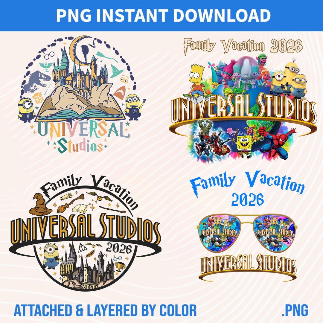 Universal Studios 2026 Family Trip PNG Bundle Digital Download Etsy Il Bl2b 