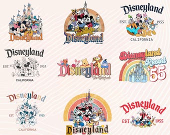 Retro Disneyland Mouse & Friends PNG Bundle (Digital Download)