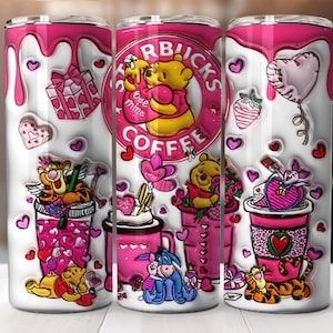 3D Aufgeblasene Cartoon Valentine Tumbler Wrap, Bär und Freunde 3D Weihnachten Aufgeblasene Tumbler Wrap, Puffy Tumbler, Happy Valentine, Png Download