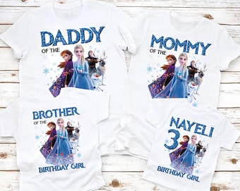 Frozen Birthday PNG, Personalized Frozen Shirt, Princess Birthday PNG, First Birthday Shirt, Birthday Girl Shirt, Queen Birthday