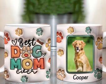 Dog Mom Mug Wrap PNG, Photo Mug Design (Digital Download)