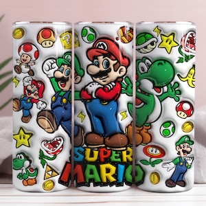 3D aufgeblasene Cartoon Tumbler PNG, 3D Kinder Spiel Tumbler, 3D lustige Film Sublimation Wraps, Tumbler Wrap Png, Instant Download