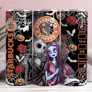 Jack Skellington Tumbler Wrap PNG: Halloween Movie Design (Digital Download)