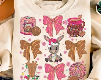 Coquette Christmas Tis The Season Png, Mexican Christmas Png, Calories No Cuentan, Pink Spanish Christmas, Tuki Donkey, Chocolate abuelita