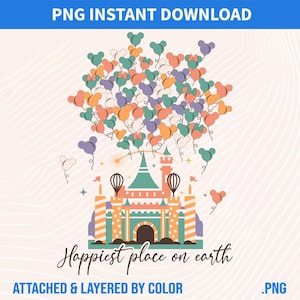 Magical Castle PNG: Happiest Place On Earth Family Vacation (Digital Download)