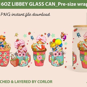 Cartoon 80er Jahre Glasdose, 80er Jahre Cartoons png, Regenbogen Mädchen Blumen Libbey Glasdose 16 Unzen, Regenbogen Brite Glasdose Png, Retro 80er Jahre Cartoons wrap
