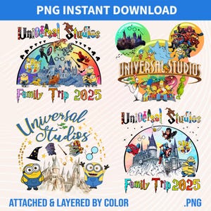 Universal Studios 2025 Trip PNG Bundle (Digital Download)