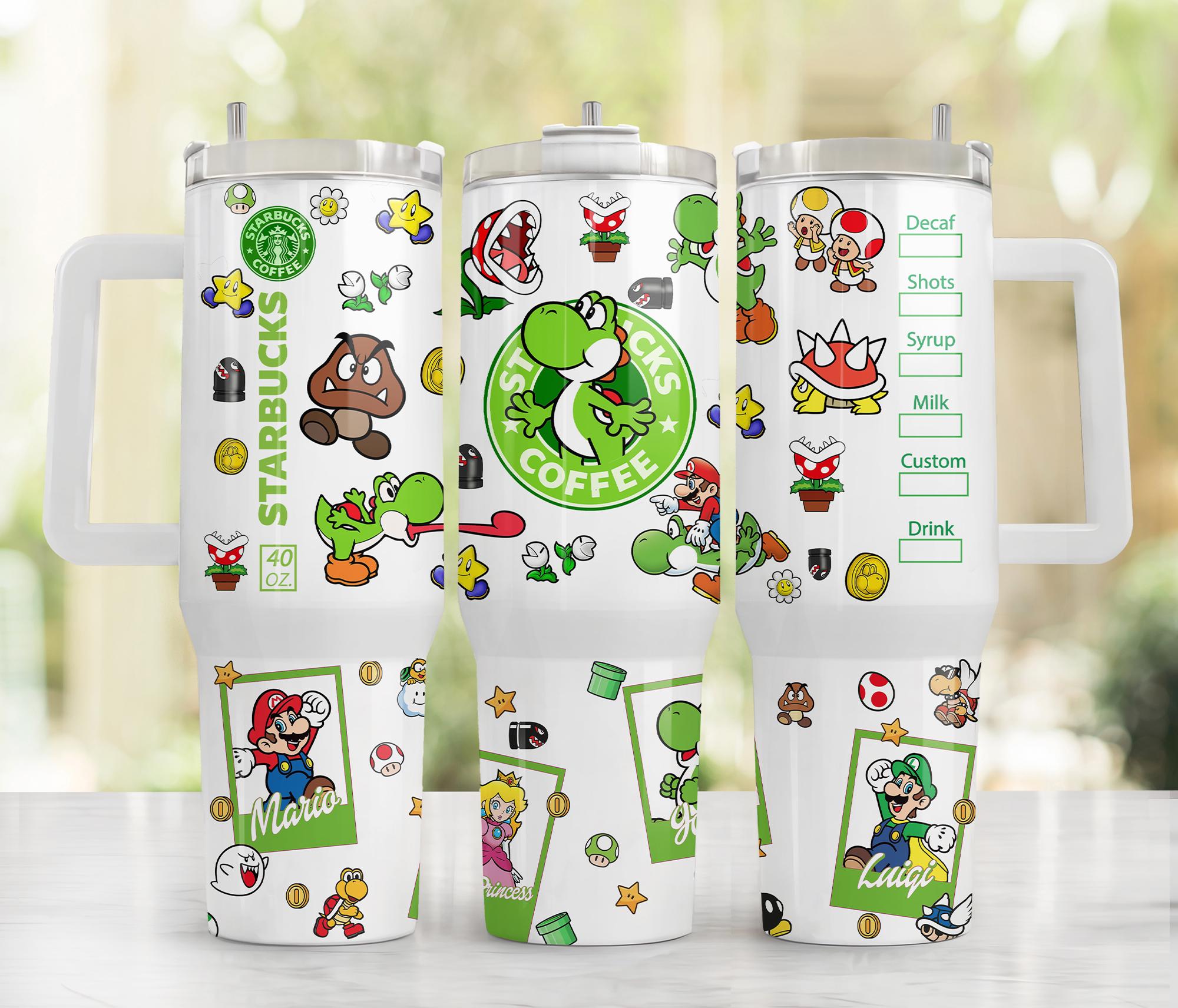 ヨシページ Yoshi Cartoon Tumbler PNG: 40oz Tumbler Sublimation Design