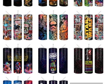 Paquete de vasos de Star Wars PNG: Skinny Straight de 20 oz (descarga digital)