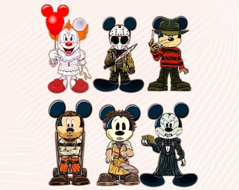 Mickey Mouse Style Horror Character Halloween Png, Retro Halloween Png, Scary Movie Png, Horror Character Sublimation PNG, Horror Movie Png