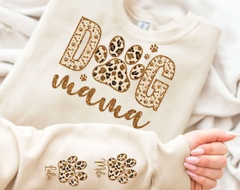 Camiseta personalizada con diseño de leopardo y purpurina para amantes de los perros (descarga digital)