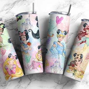Princess Tumbler, 20oz Fairytale Tumbler, Cartoon Tumbler Wrap, Principessa 20oz, Skinny Tumbler, Principessa png, Magic Tumbler Download istantaneo