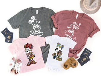 Camisetas de férias da família Retro Mouse PNG: Reino Mágico (download digital)
