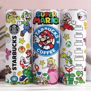 Yoshi Cartoon Tumbler PNG, 20 Unzen Skinny Tumbler Sublimationsdesign, Mario Tumbler, 20 Unzen Skinny Straight, Yoshi Cartoon Tumbler