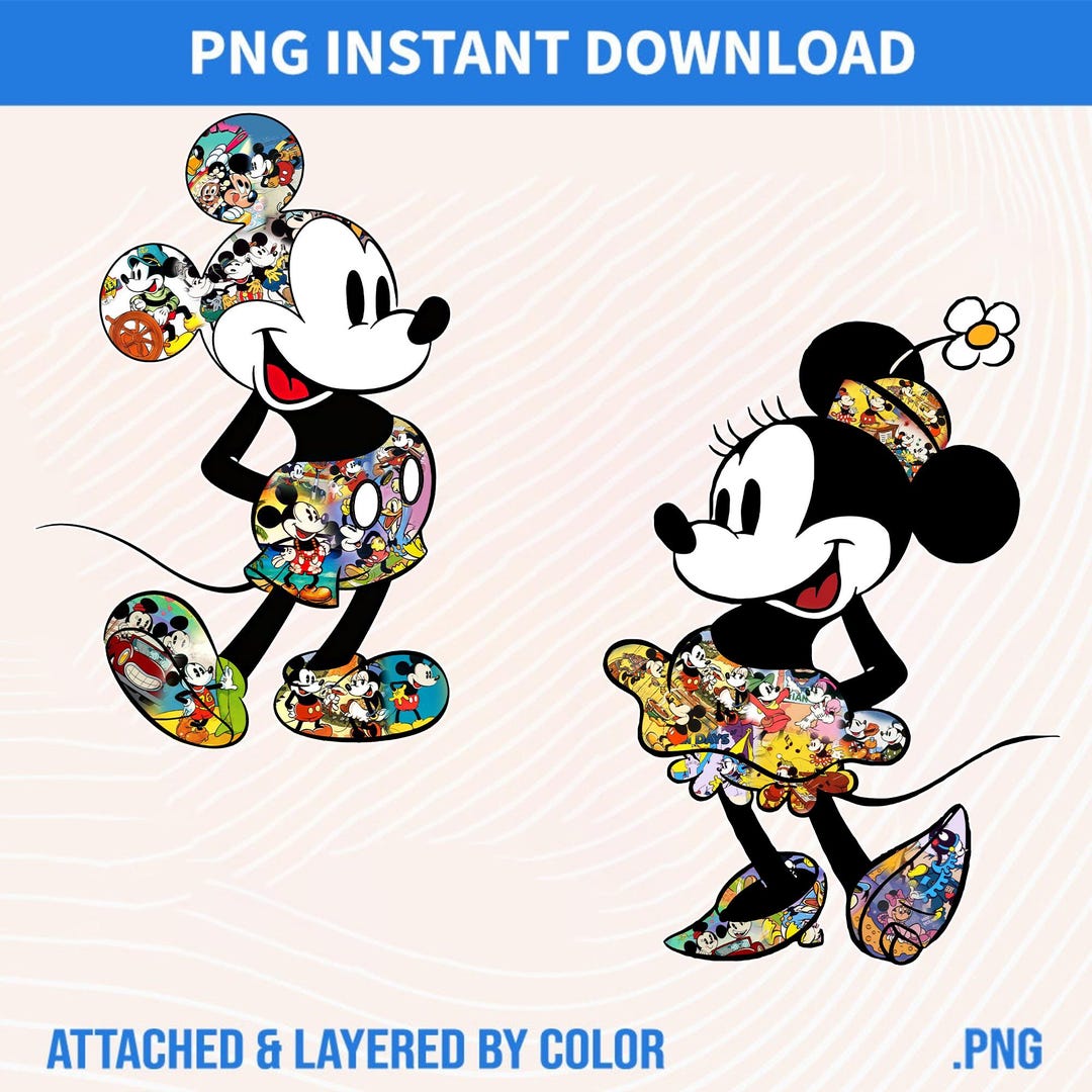 ミッキーとミニーのスプラッシュPNG：ウォータースライド昇華