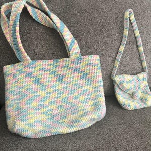 Conjunto de bolsos de crochet para mamá y yo