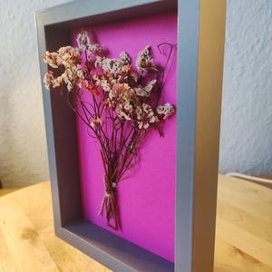 Flowers, a 13x18 frame with organic, natural dried flowers for contemplation. A piece of nature will always be with you in your home.