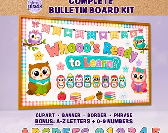 Kindergarten Bulletin Board Kit, Preschool Classroom Decor, School Library Reading Nook Decorations (Digital Download)