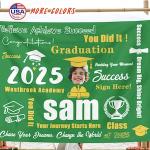 Personalized Graduation Blanket with face, Custom Graduation Gift for Graduate, Gift for Her/ Him, Class of 2025 Blanket with Custom Text