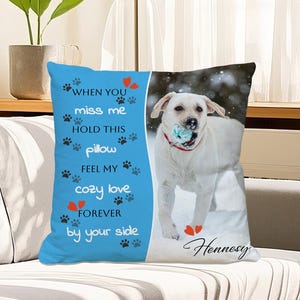 Custom Pet Pillow – Dog Pillow, Cat Pillow, Pet Memorial Gift, Personalized Dog Pillow, Pet Pillow Cover, Pet Photo Custom Gift