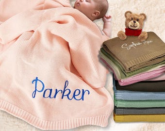 Regalo personalizado para bebé, manta con nombre personalizado, manta para recién nacido, regalo para baby shower, recuerdo para bebé/regalo de Navidad