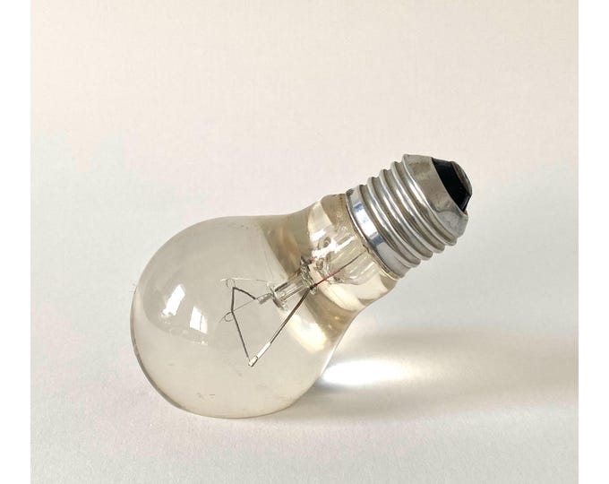 Resin Decorative Light Bulb Sculpture - 1970s Vintage Design