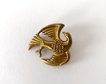 Broche Ancienne En Bronze Doré Signée VIVA PAQUITA - France Vintage - Excellent état - Occasion