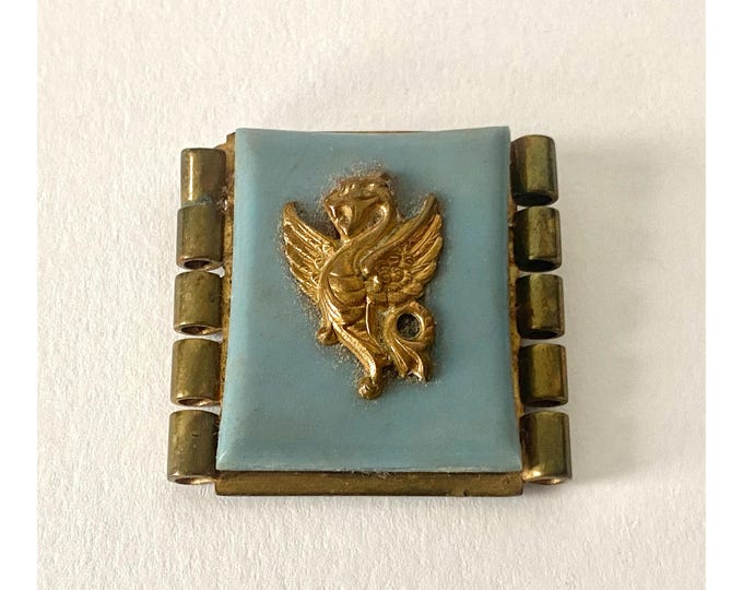 Jean PAINLEVÉ – Art Deco Brooch in Bakelite and Metal, Vintage Jewelry – 1930s