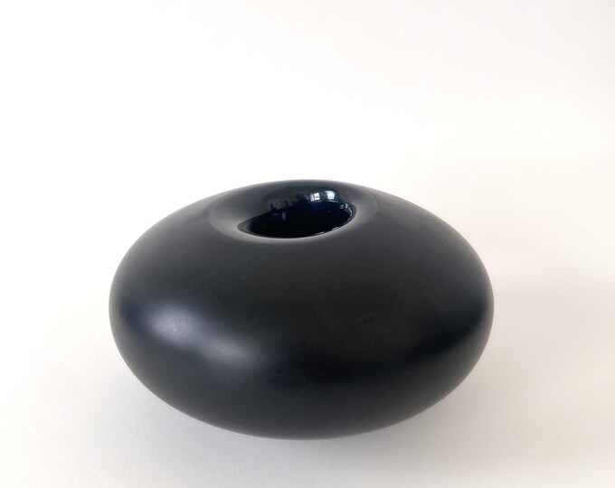Black Porcelain Vase – Rosenthal Studio Line – Germany, 1970s