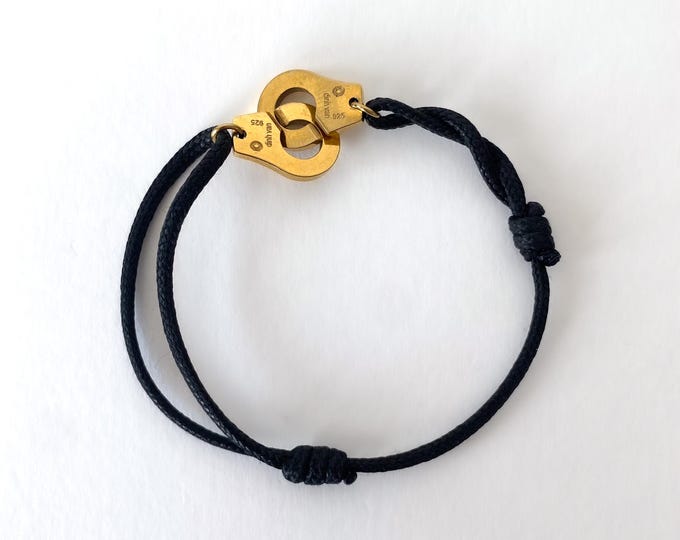 Dinh Van R10 Handcuff Cord Bracelet in 14k Gold-Plated Sterling Silver – Unisex Iconic Jewelry
