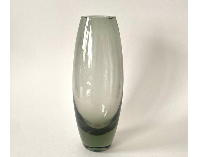 Smoked Glass Vase by Per Lütken – Holmegaard, Denmark – 1960s Scandinavian Design