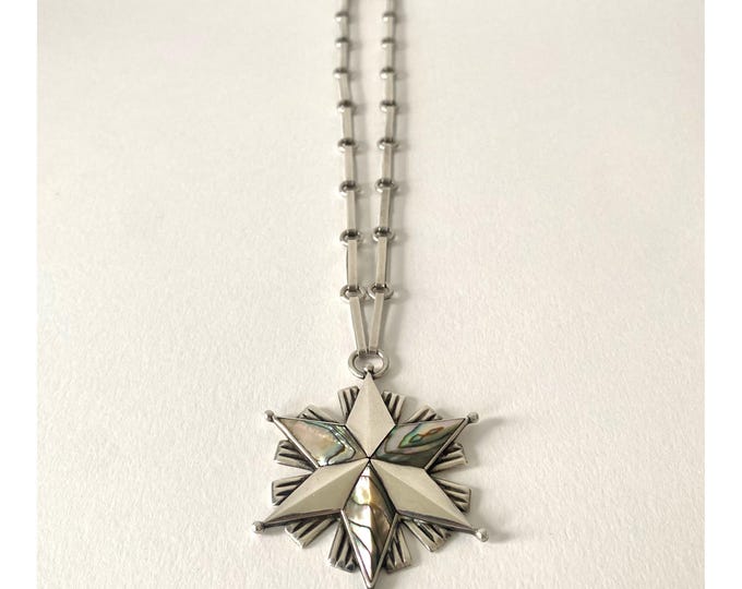 Vintage Sterling Silver 925 Necklace by Los Ballesteros, Taxco Mexico - 1970s