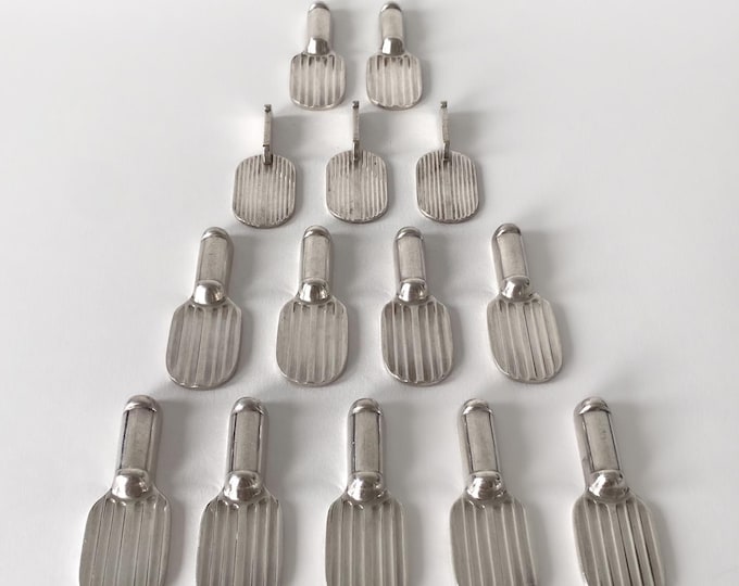 Set of 14 Art Deco Knife Rests – Luc Lanel & Cardeilhac for Christofle - Silver-Plated, 1930s