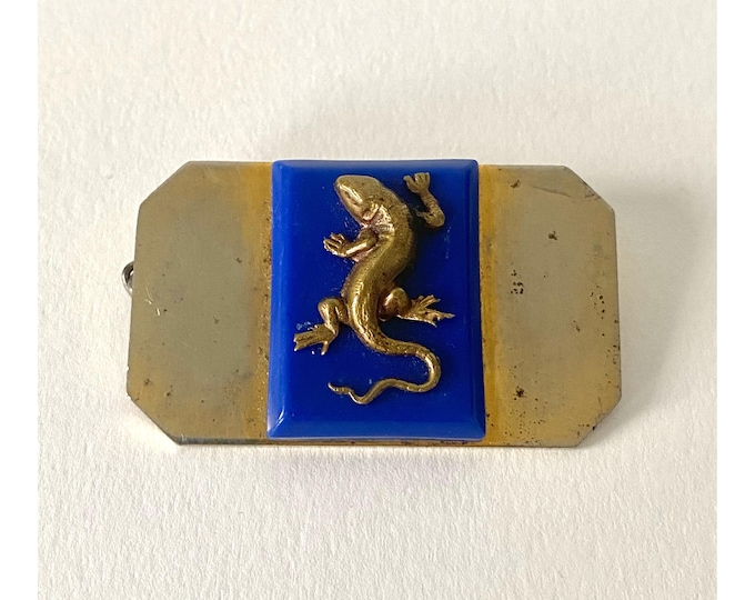 Jean PAINLEVÉ – Art Deco Brooch in Bakelite and Metal, Vintage Jewelry – 1930s