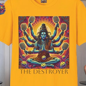 The Destroyer, camiseta engraçada de pickleball, Shiva, camiseta de pickleball, presente de pickleball para ele, presente de pickleball para ela, camiseta de pickleball, Hindu