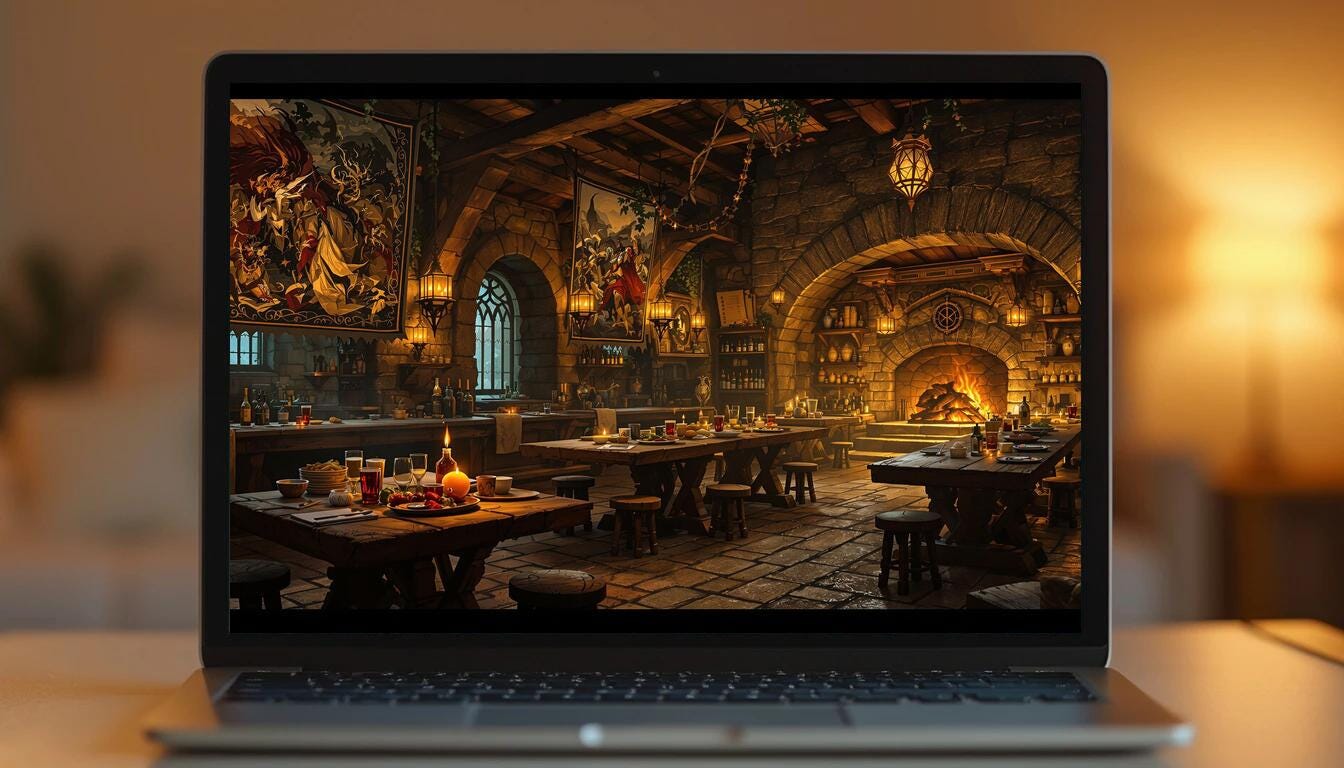 Fantasy Tavern Virtual Background | Cozy D&D Dungeon for TTRPG ...