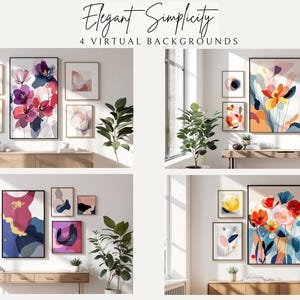 Elegant Abstract Art Virtual Backgrounds: Modern Office (Digital Download)