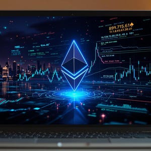 Virtual Background Ethereum Crypto Chart Digital Backdrop Online ...