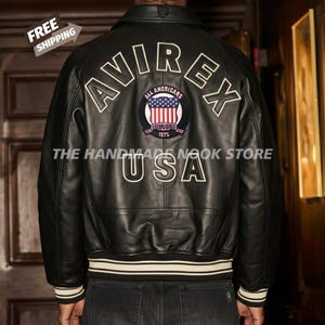 Vintage avirex leather jackets - Etsy 日本