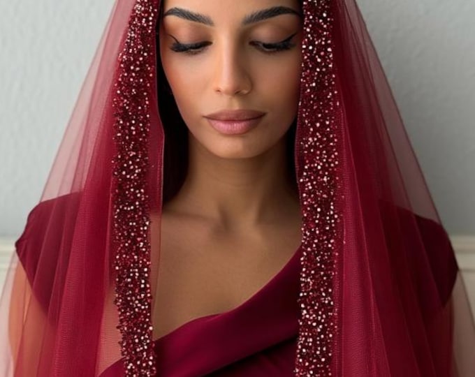 Henna Veil Hand-Beaded, Sash & Gloves Set – Luxurious, Sparkling Bridal Finery henna night favor