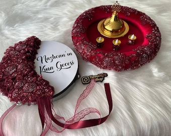 Custom Name Tambourine for Henna Night, Personalized Bridesmaid Gift, Tulle Wedding Favor, Bachelorette Party