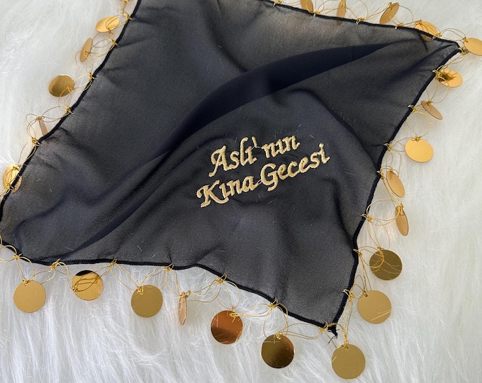 Handkerchief Coin-Trim Customizable – Perfect for Weddings, Bridal Parties & Special Occasions