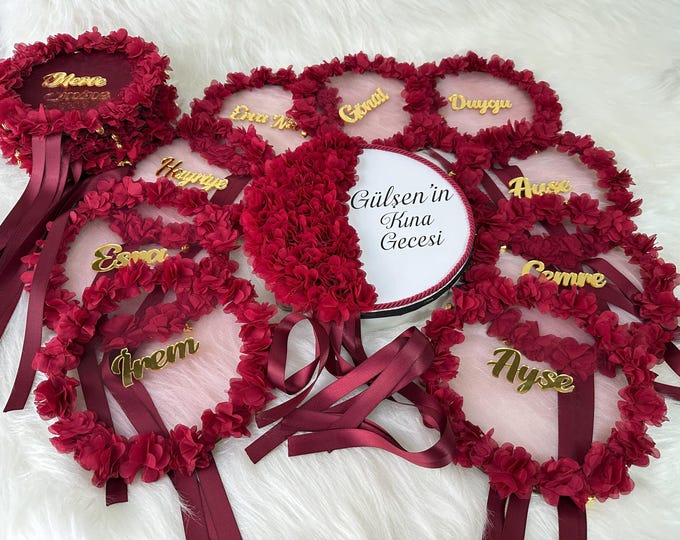 Personalized Henna Tambourine, Kına Gecesi Tefi, Custom Wedding Favor for Guests, Bachelorette Party Gift, Bridesmaid Tef, İsimli Tef